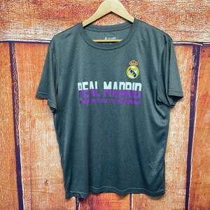Real Madrid Hala Madrid Official Merchandise Graphic Gray Polyester T-Shirt
